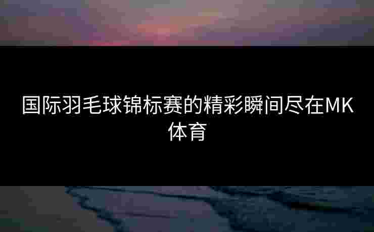 国际羽毛球锦标赛的精彩瞬间尽在MK体育