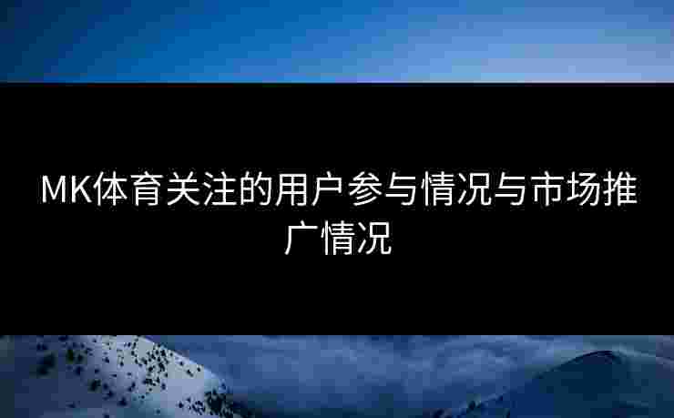 MK体育关注的用户参与情况与市场推广情况